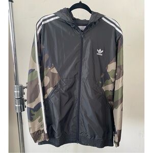 Adidas camouflage camo windbreaker jacket new with tags men's size large